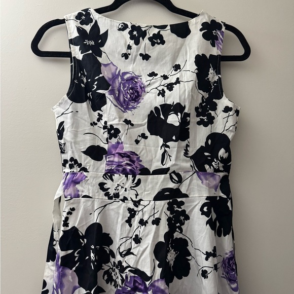 Wedtrend Floral Sleeveless Dress - Black and Purple - Picture 2 of 5